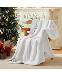 Caromio Twin Size Waffle Sherpa Electric Heated Throw Blanket, 62" x 84"