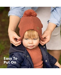 KeaBabies Muff Baby Beanie, Hat for Boys, Girls, Winter Hats Kids, Newborn, Infant, Toddler 0-36 months