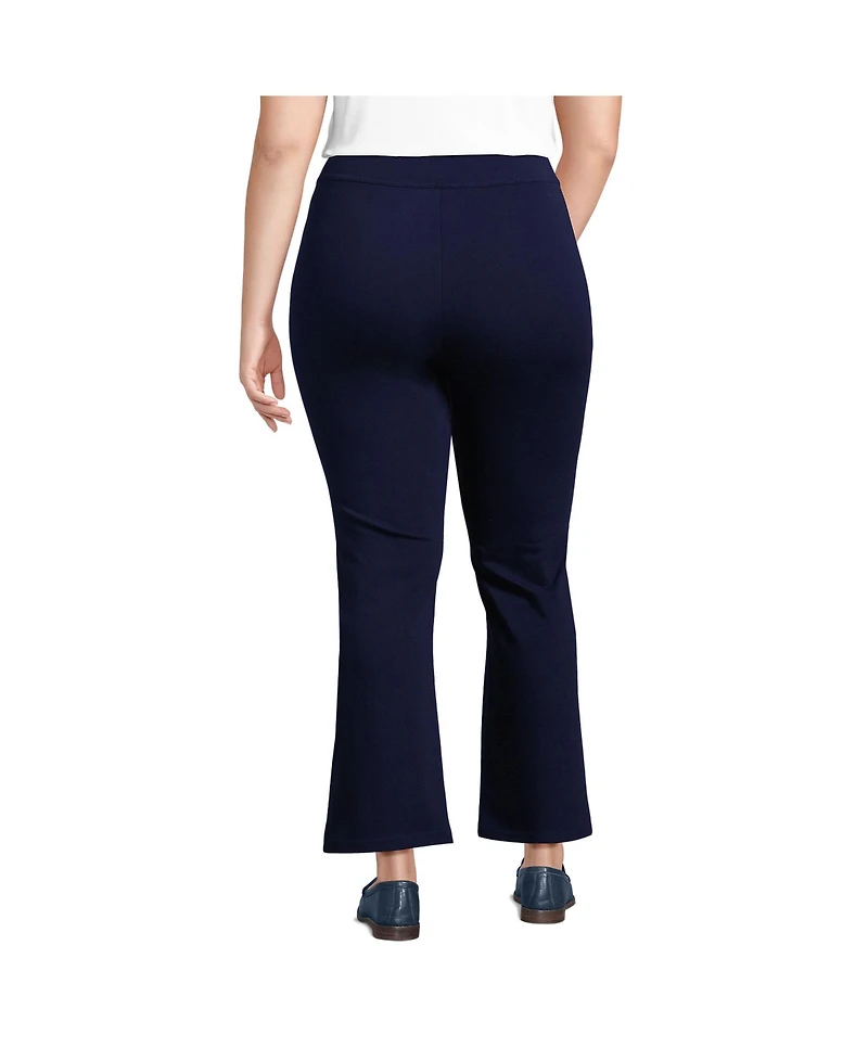 Lands' End Plus Starfish High Rise Kick Flare Crop Pants