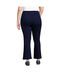 Lands' End Plus Starfish High Rise Kick Flare Crop Pants