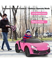 12V Kids Ride On Car 2.4G Rc Electric Vehicle w/ Lights MP3 Openable Doors