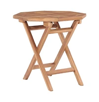 vidaXL Folding Patio Table 17.7"x17.7"x17.7" Solid Teak Wood