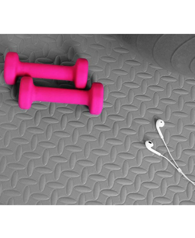 BalanceFrom Fitness Foam Interlocking Exercise Floor Mat, 96 SqFt, Gray (2 Pack)