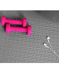 BalanceFrom Fitness Foam Interlocking Exercise Floor Mat, 96 SqFt, Gray (2 Pack)