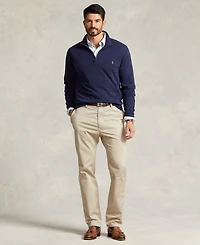 Polo Ralph Lauren Men's Big & Tall Estate-Rib Quarter-Zip Pullover Sweater