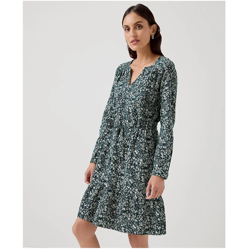 Pact Women's Organic Cotton Cafe Crepe Tiered Dress