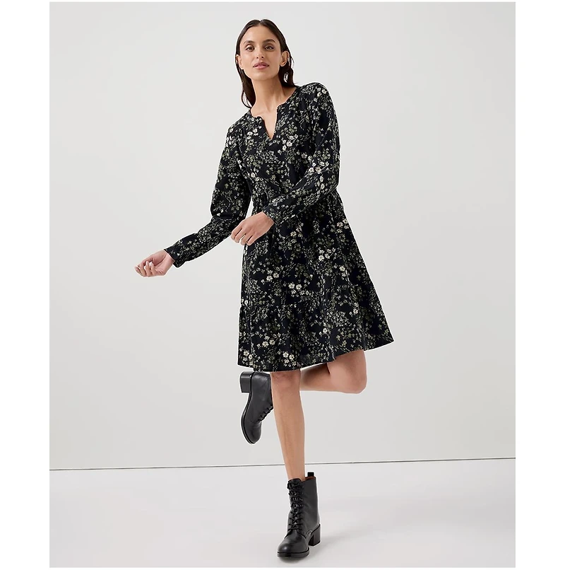Pact Women's Organic Cotton Cafe Crepe Tiered Dress