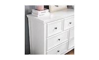 Modern 7-Drawer Dresser – White Cabinet with 7 Drawers, Perfect for Living Room or Farmhouse Closet Storage