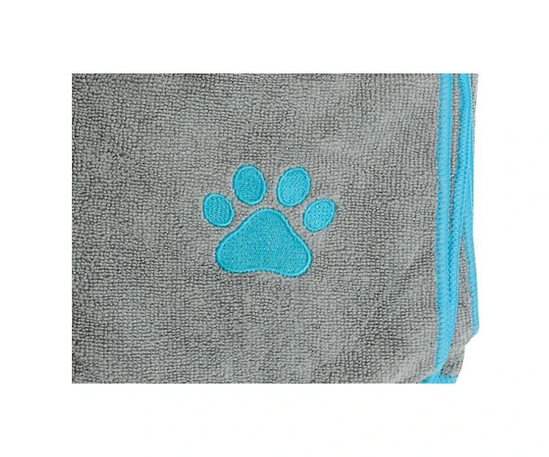 Country Living Marine Blue Microfiber Dog Bath Towel