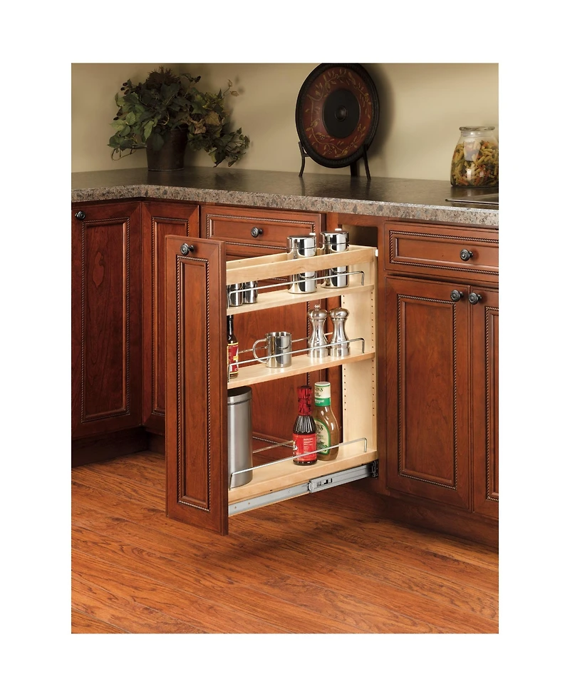Rev-a-Shelf 5" Pullout Vanity Storage Organizer for Base Cabinets, 448-BC19-5C
