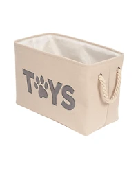 Country Living Foldable Fabric Dog Toy Storage Bin - Durable, Stylish, and Convenient Organizer for Pet Accessories