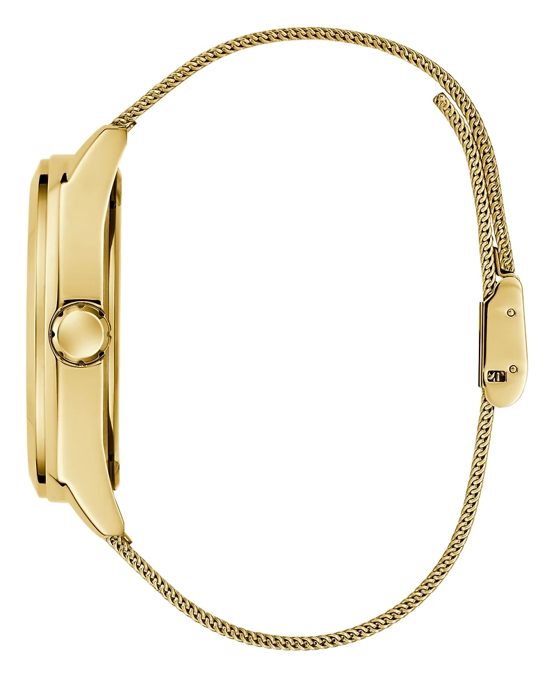 Guess Men's Analog Gold Tone Mesh Watch 43mm