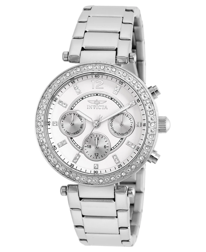 Invicta Women's 21386 Angel Quartz Chronograph White Dial Watch