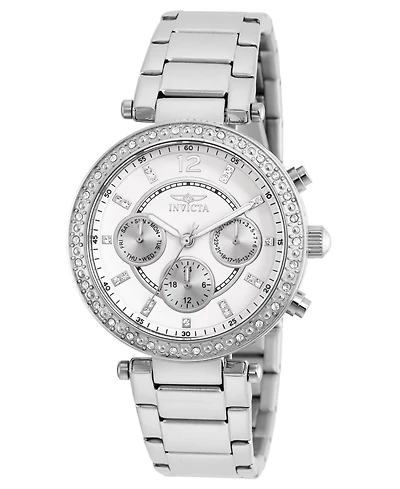 Invicta Women's 21386 Angel Quartz Chronograph White Dial Watch