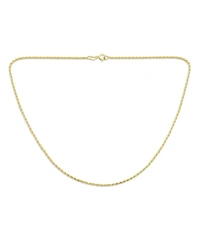 Bling Jewelry 2MM 030 Gauge Strong Gold Plated Sterling Silver Rope Link Chain Necklace 16 20 24 Inch