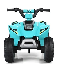 Gymax 6V Kids Electric Quad Atv 4 Wheels Ride On Toy Toddlers Forward & Reverse Red