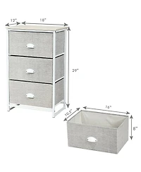 Gymax 3 Drawer Nightstand Side Table Storage Tower Dresser Chest Home Office Furniture