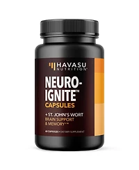 NeuroIgnite Capsules + St. John's Wort, Brain Support & Memory Supplement, Havasu Nutrition, 60ct