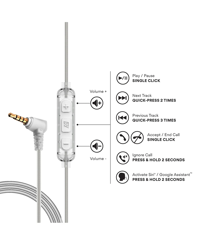 Mee audio M6 In-Ear Sports Headphones w/ Memory Wire & Headset (3.5mm Plug)