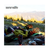 SereneLife Double Sleeping Bag With Two Pillows and Carrying Bag (Camouflage)