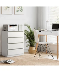 Slickblue Simple Wood 4-Drawer Dresser – Classic and Functional Storage