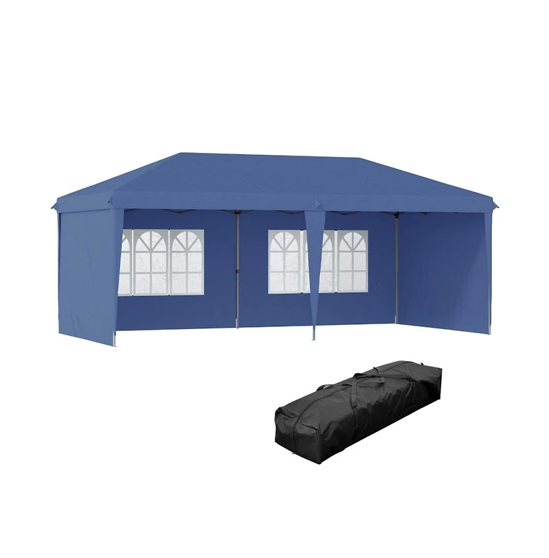 Slickblue 10' x 20' Pop-Up Canopy Party Tent with 4 Sidewalls for Enhanced Privacy