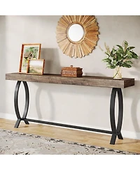 Tribesigns Console Foyer Table for Entryway: 70.87-Inch Narrow Long Entryway Entry Table, Farmhouse Sofa Table Behind Couch with Metal Legs