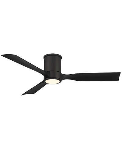 Casa Vieja 56" Keel Indoor Outdoor Ceiling Fan 3 Blade Led Light Remote Control Matte Black Finish Bedroom Hugger Damp Rated