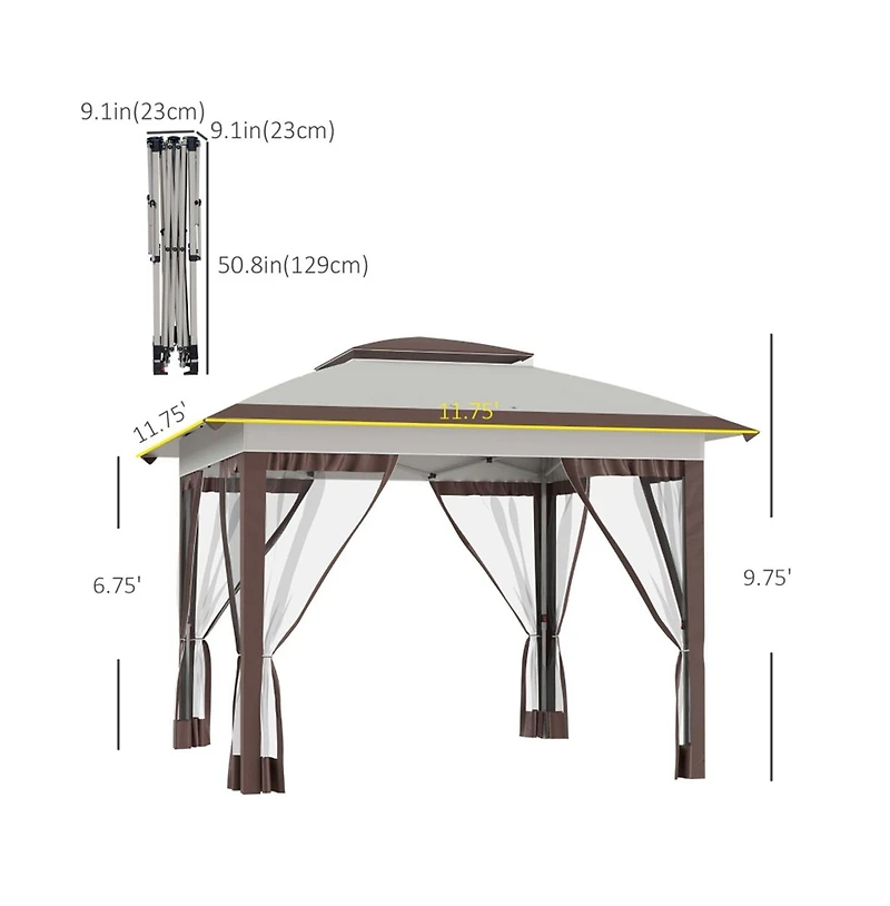 Slickblue Pop-Up Canopy Tent for Quick and Easy Outdoor Shelter