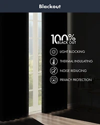 SunSmart Amelia Knitted Jacquard Paisley Total Blackout Grommet Top Curtain Panel, Single Curtain with Privacy Lining for Bedroom and Living Room