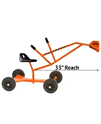 Big Dig and Roll Special Edition Sandbox Digger w/ 360 Degree Rotation, Orange