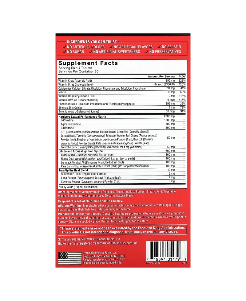 Force Factor Score! Hardcore Nitric Oxide Booster Supplement for Men with L-Citrulline,