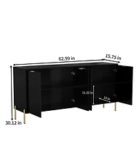 4-Door Accent Cabinet More Large Storage