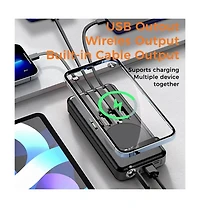 Alpha Digital Outdoor Power Bank- 10,000mAh with Solar Panel & Wireless Charging