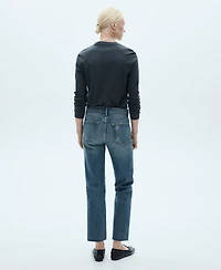 Mango Women's Blanca Straight-Fit Cropped Jeans