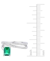 Amethyst (7/8 ct. t.w.) & Lab Grown White Sapphire Accent Coil Ring 14k Gold-Plated Sterling Silver (Also Additional Gemstones)