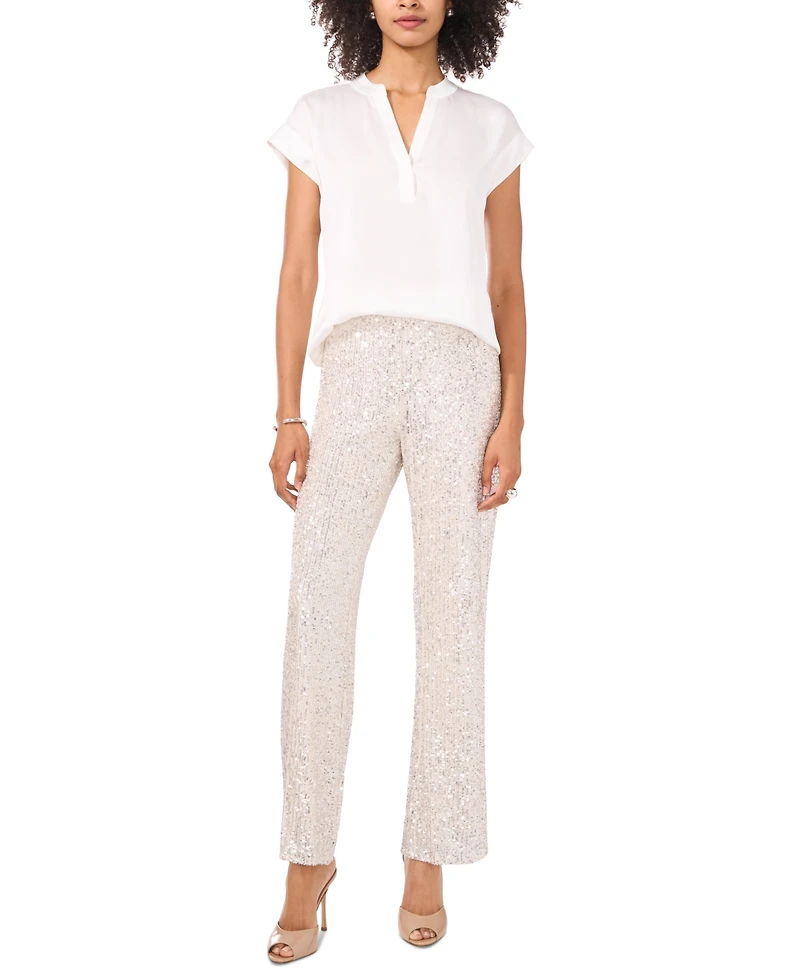 Vince Camuto Women's Pull-On Sequin Flare Pants