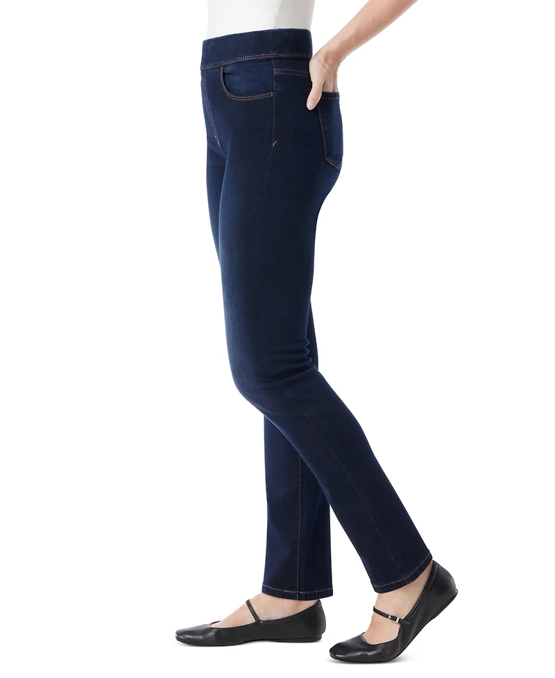 Gloria Vanderbilt Women's Amanda High-Rise Straight Pull-On Jeans