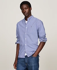 Tommy Hilfiger Men's Gingham Long Sleeve Button-Down Oxford Shirt