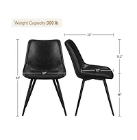 Yaheetech 2PCS Dining Chairs Accent Chairs with Metal Legs