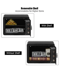 Fingerprint Safe Box Security Box w/Inner Led Light Store Cash Jewelry Guns