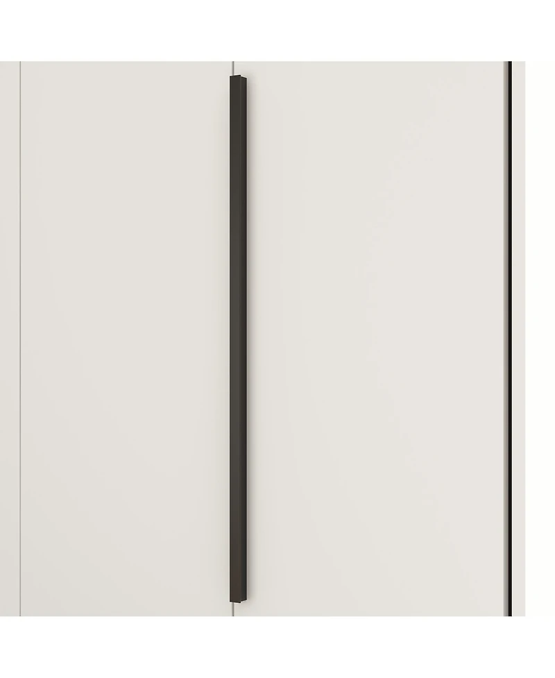 Homsee White Wooden Sideboard, Storage Cabinet with 4 Doors and 8 Shelves