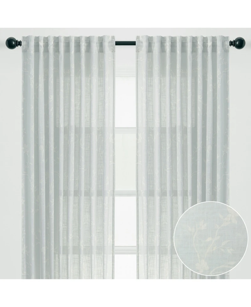 Chanasya Premium 2-Panel Light Filtering Curtains - Semi Sheer for Living Room, Bedroom