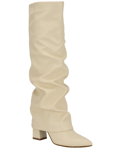 Guess Women's Geima Knee-High Foldover Slouch Tall Block Heel Dress Boots