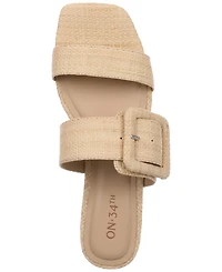 On 34th Women's Paulina Buckled Two-Band Flat Sandals, Created for Macy's