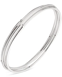 Lauren Ralph Lauren Sterling Silver 3-Pc. Set Pave Bangle Bracelets