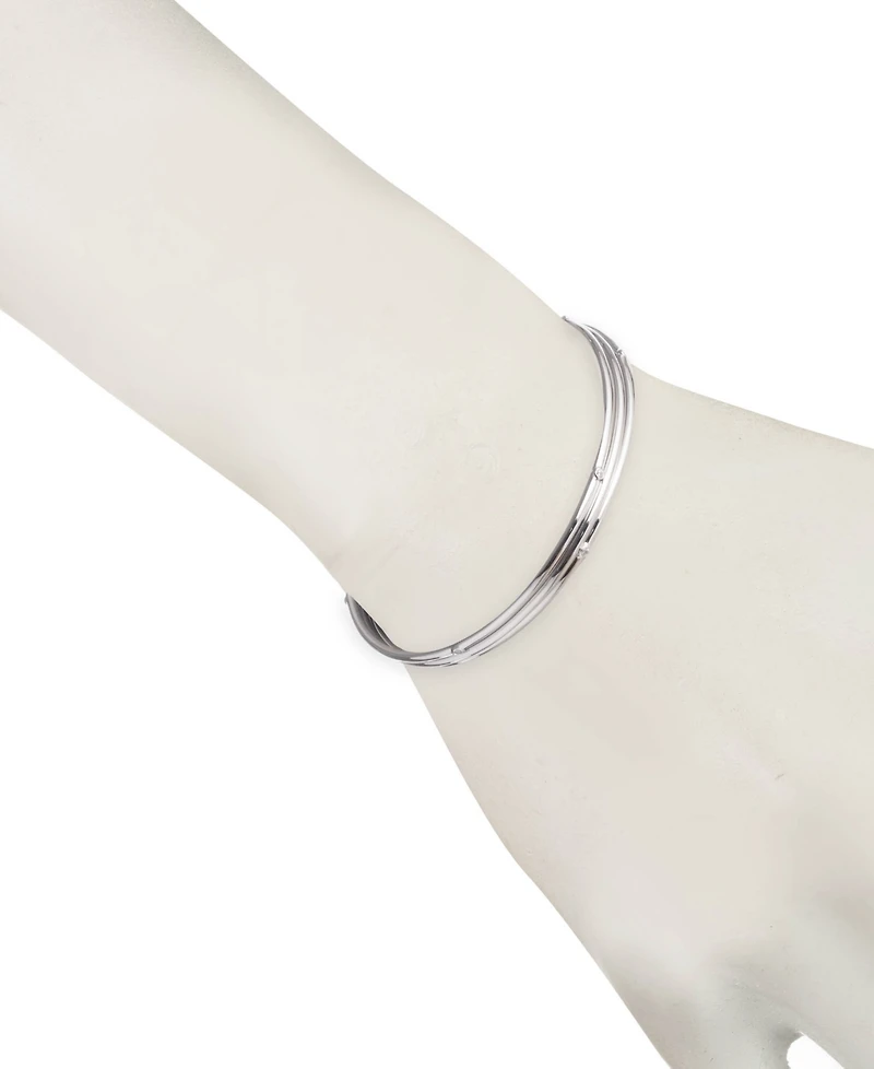 Lauren Ralph Lauren Sterling Silver 3-Pc. Set Pave Bangle Bracelets