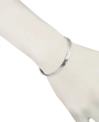 Lauren Ralph Lauren Sterling Silver 3-Pc. Set Pave Bangle Bracelets