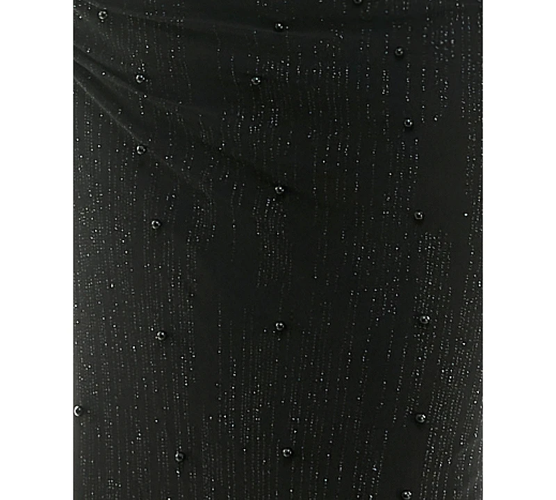 City Studios Juniors' Embellished Ruched Sleeveless Gown