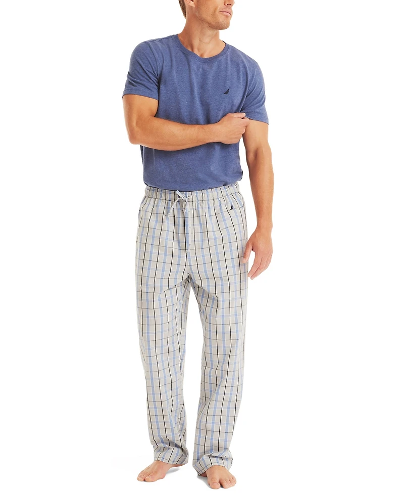 Nautica Men's Crafted Plaid Poplin Sleep Pant